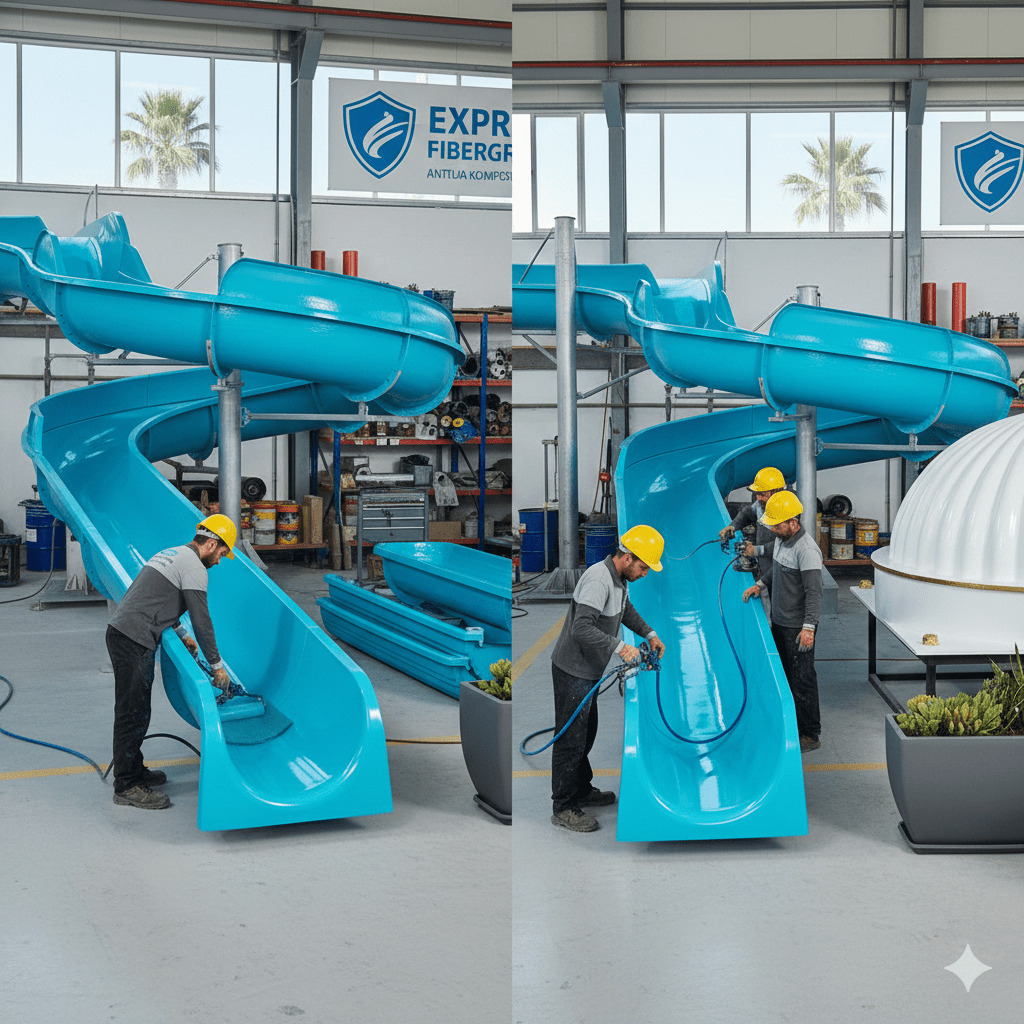 fiberglass su kaydırağı üretimi Antalya