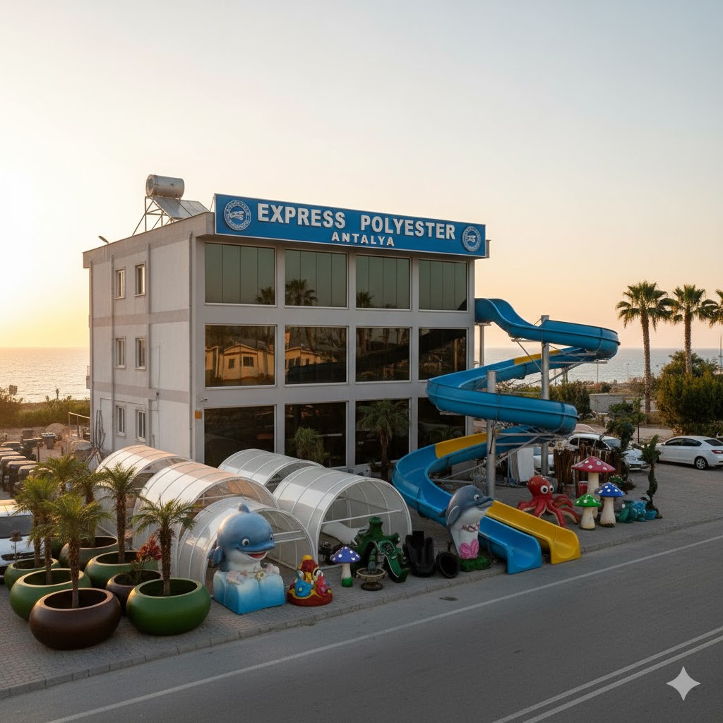 Express Polyester Antalya fiberglass üretim tesisi ve fabrika binası