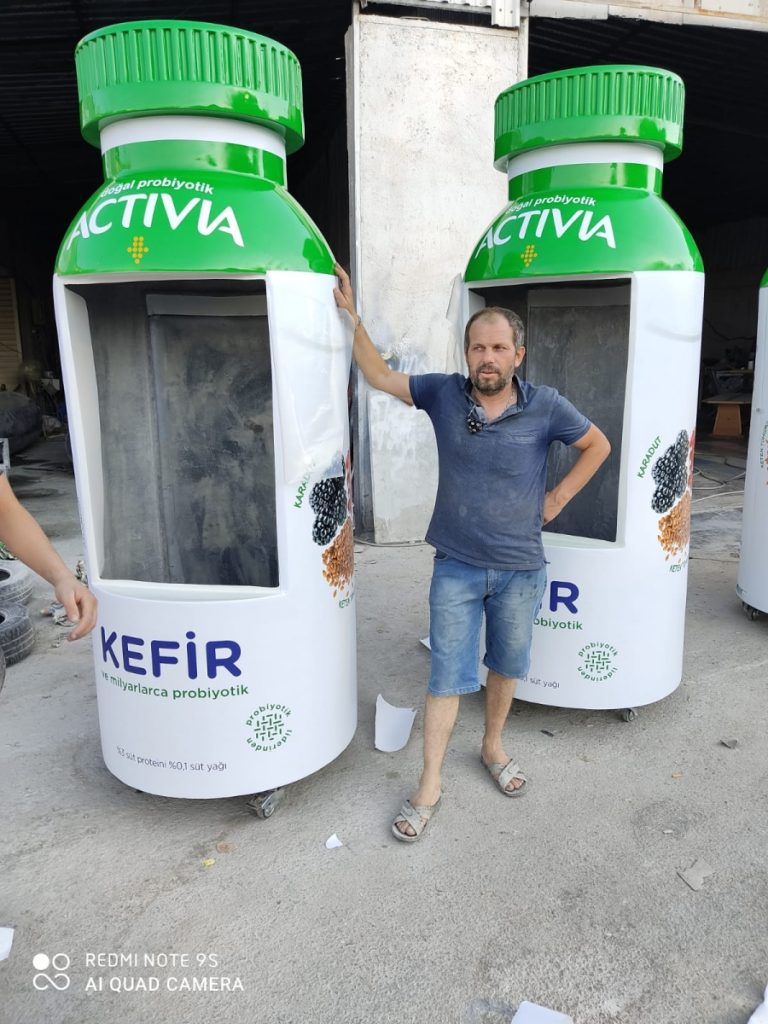 Fiberglass reklam maketi üretimi ve dev boyutlu objeler